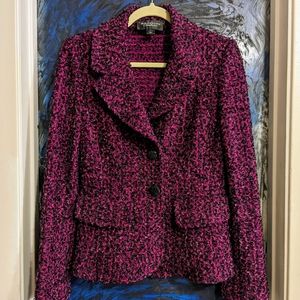 St John Couture Maroon Tweed Blazer